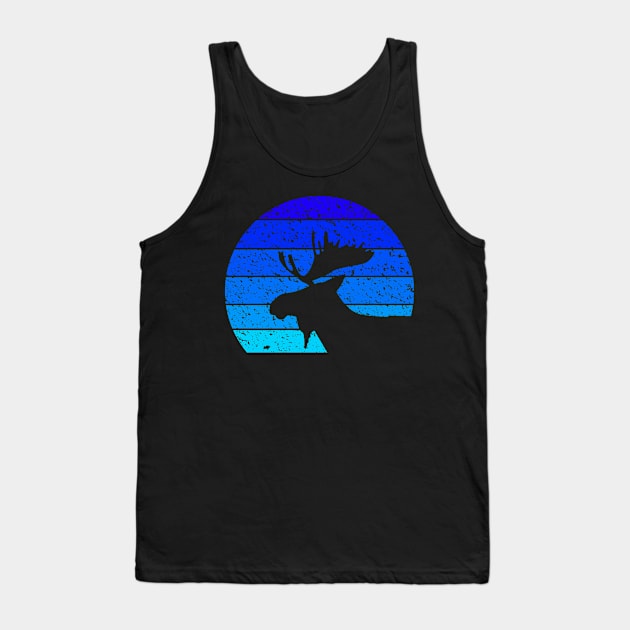 Vintage Moose Silhouette retro design Tank Top by eliteshirtsandmore